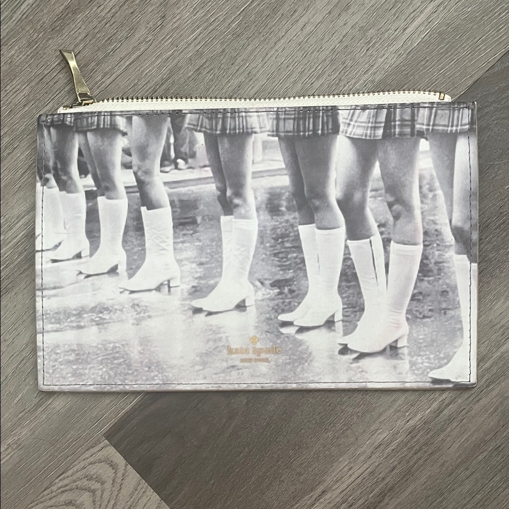 Kate Spade Monochrome Clutch with Gold Accent